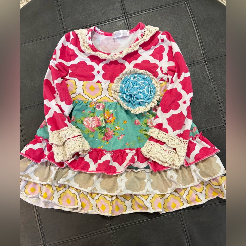 Tutu & Lulu Pink and Cream Dress